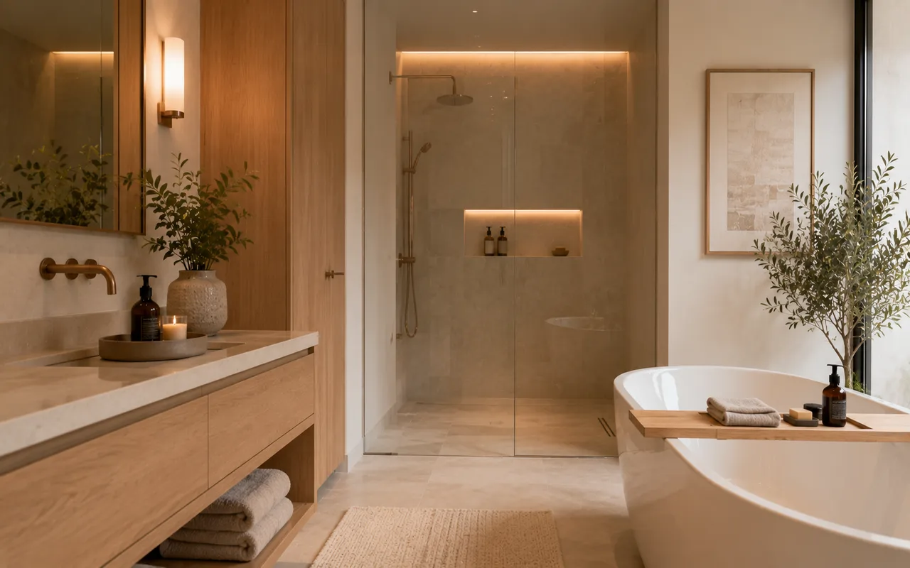 Banheiro com clima de spa: como criar conforto sem reforma completa