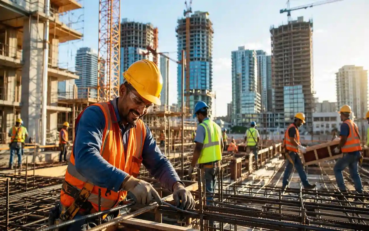 Empregos na construção civil 2026: setor cria quase 169 mil vagas no 1º semestre