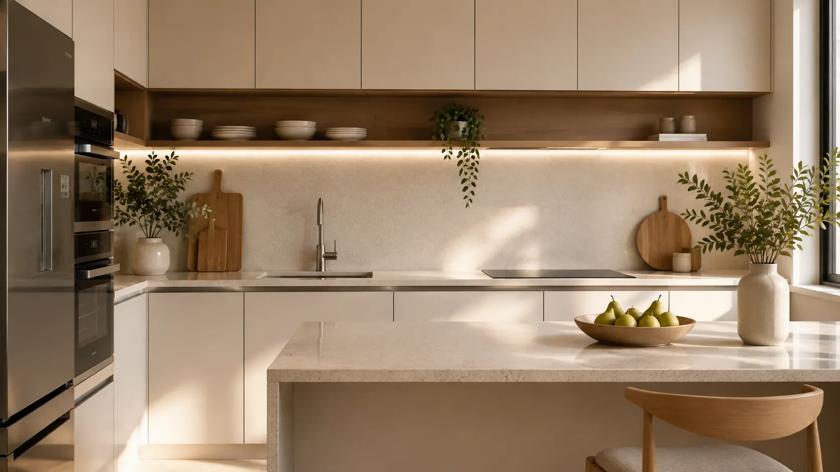 Cozinha minimalista elegante: como reduzir excessos sem perder praticidade