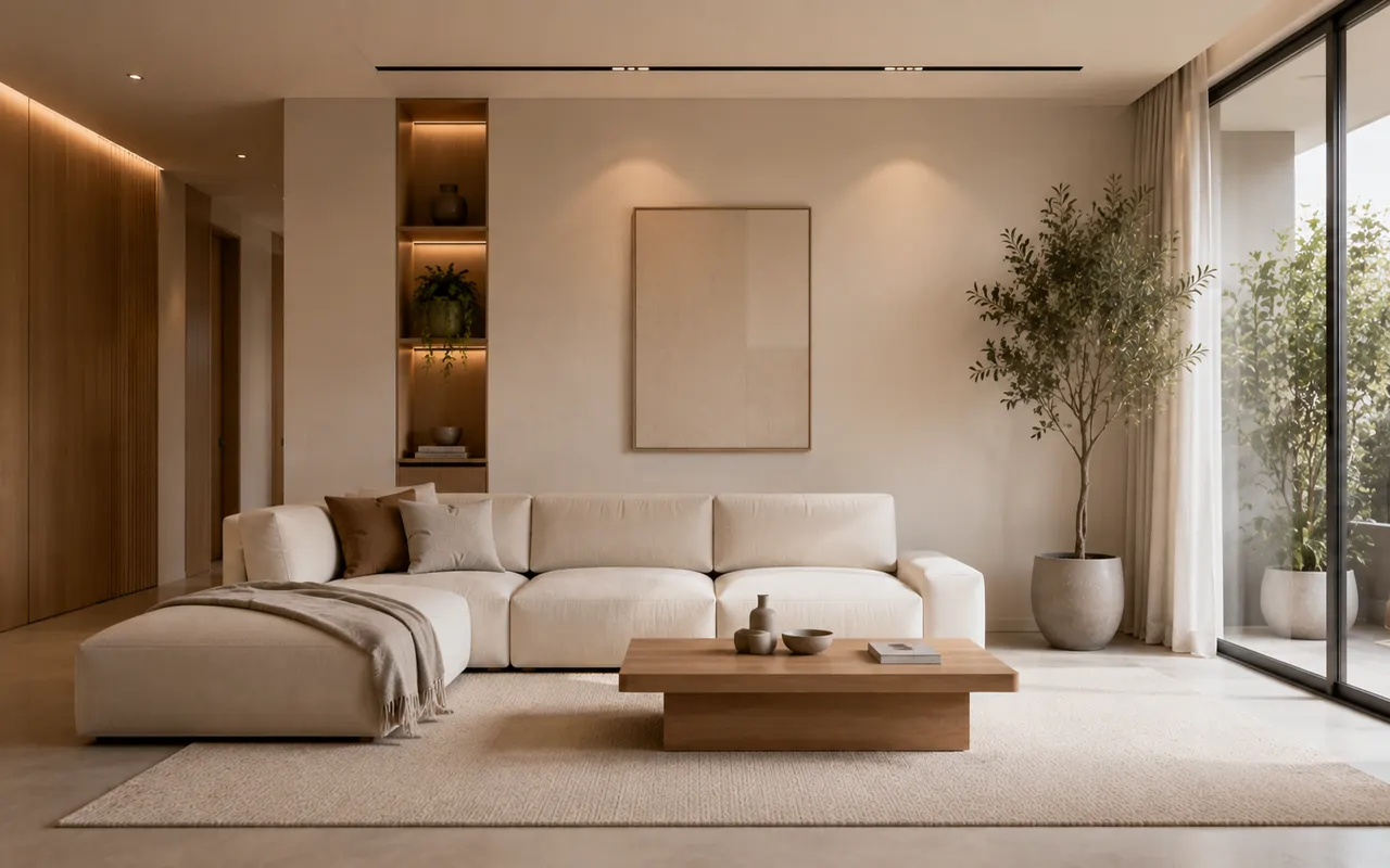Decoração de sala minimalista: como ter menos objetos e mais conforto