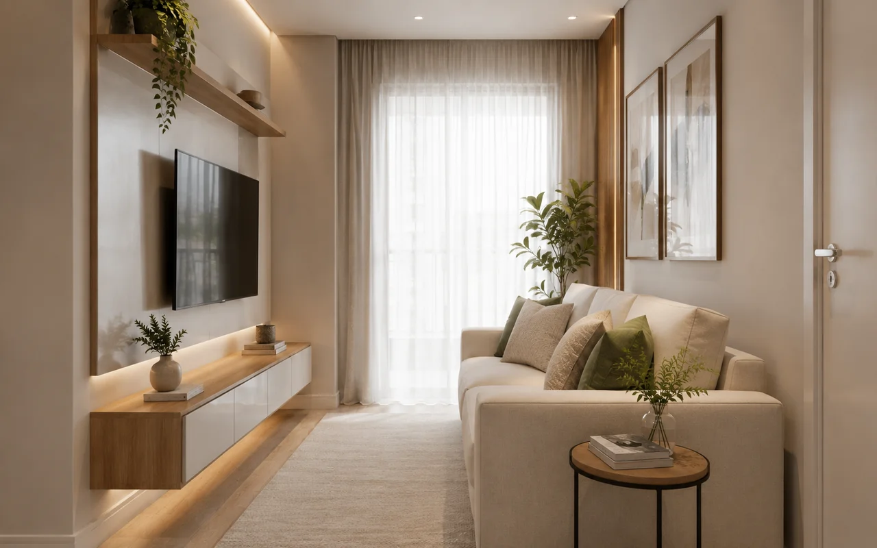 Ideias para decorar sala pequena sem comprometer a circulação