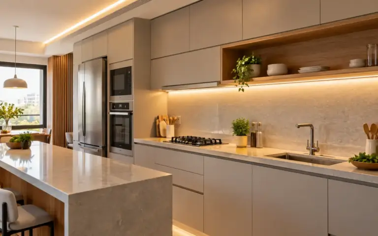Iluminação de cozinha sem sombras