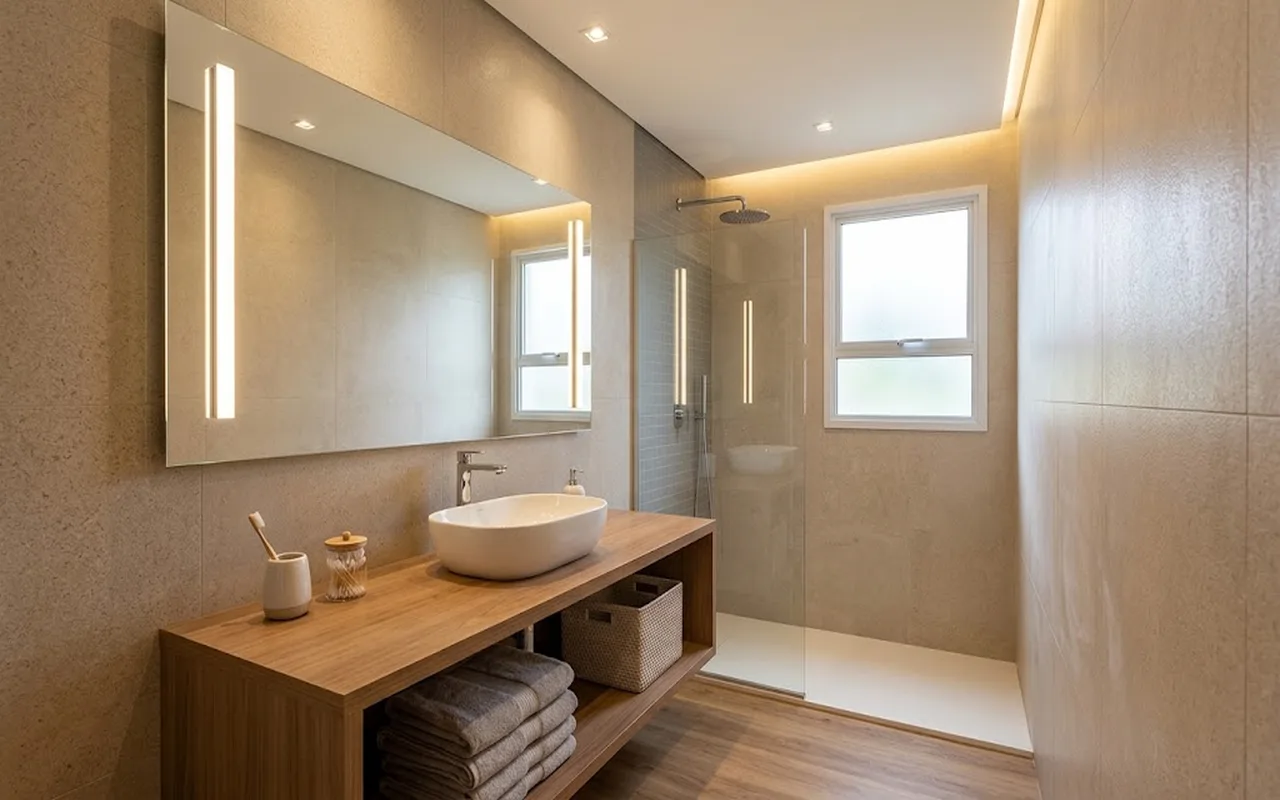 Iluminação para banheiro moderno: como planejar com conforto e manutenção simples