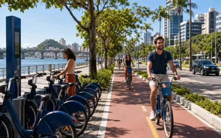 Bicicletas compartilhadas somam 2,89 milhões de viagens em Serra, Vila Velha e Vitória