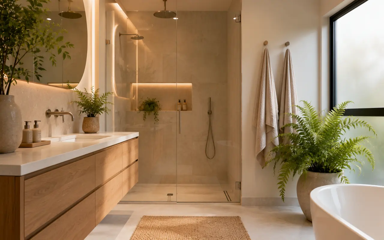Plantas para banheiro: o que realmente funciona em ambientes úmidos
