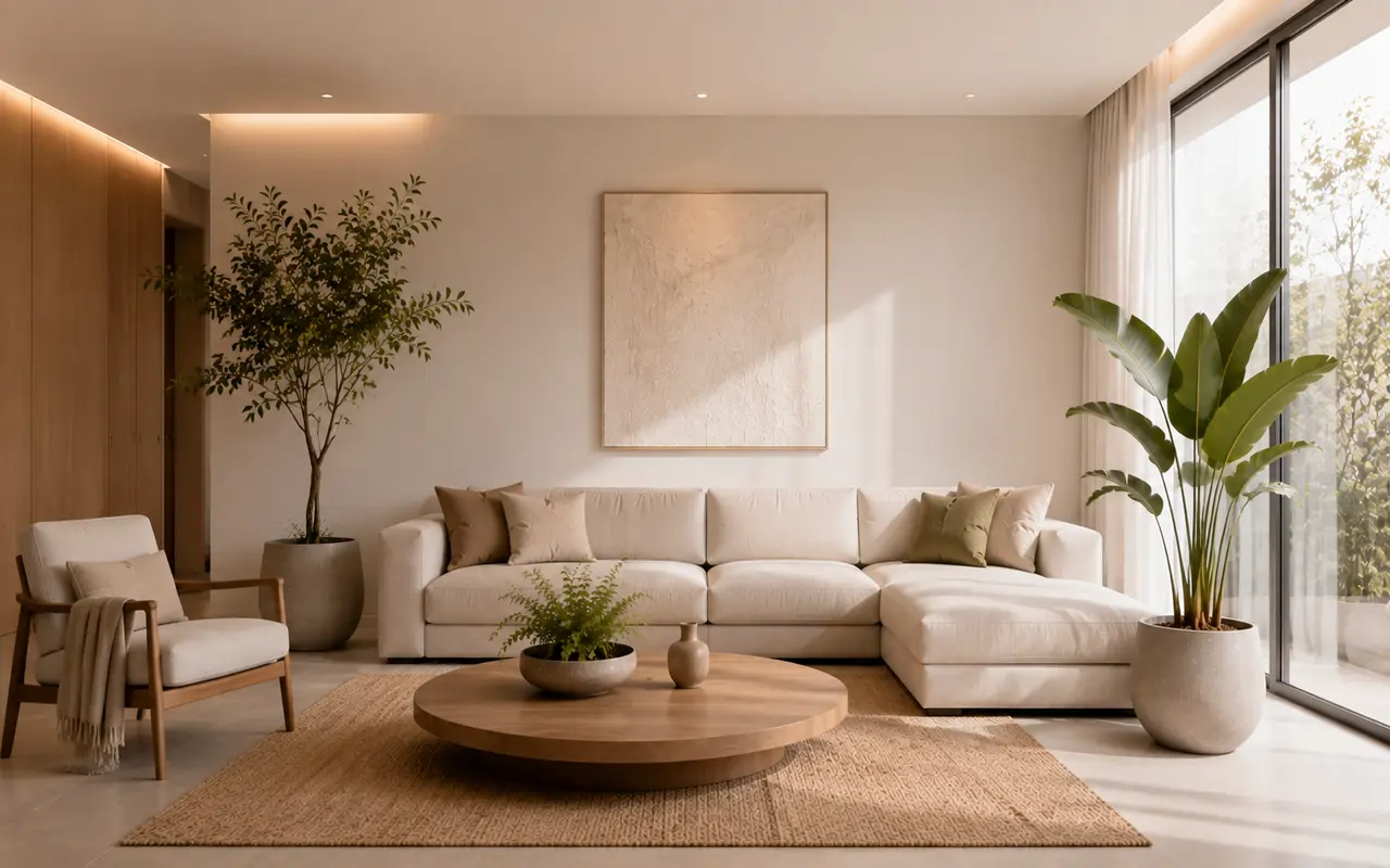 Sala moderna com plantas: como deixar o ambiente mais vivo sem exagero