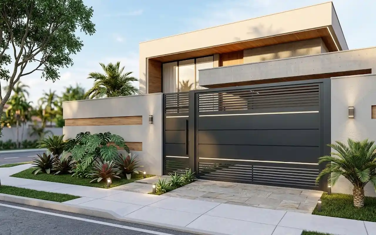 Fachada com muro simples e portão: como valorizar a entrada