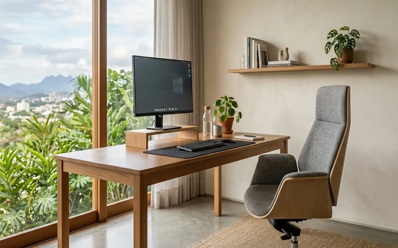 Home office produtivo em casa: como adaptar ao uso real do imóvel